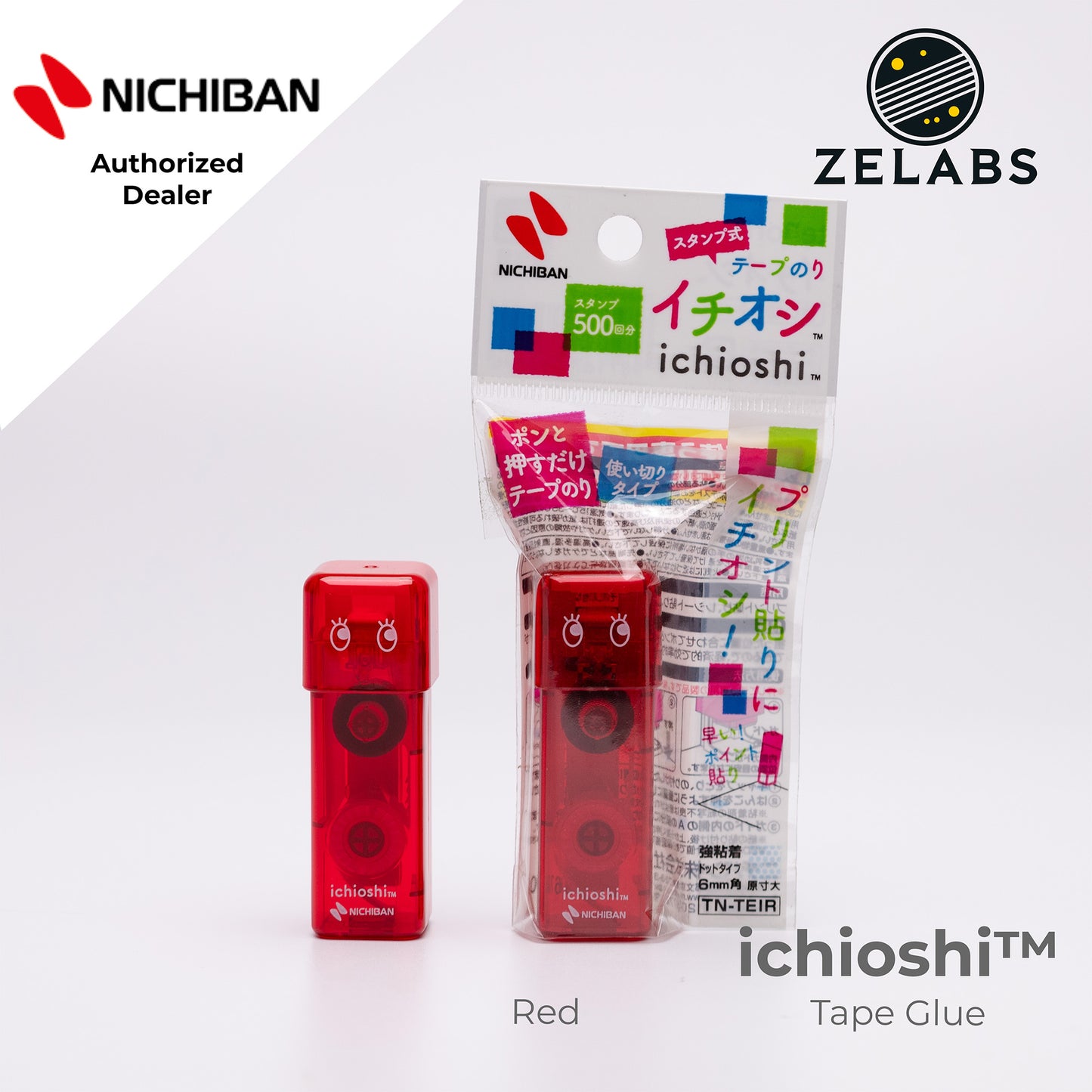 Nichiban Tenori Ichioshi (One Push) Tape Glue Stamp Adhesive - TN-TEI - 6mm