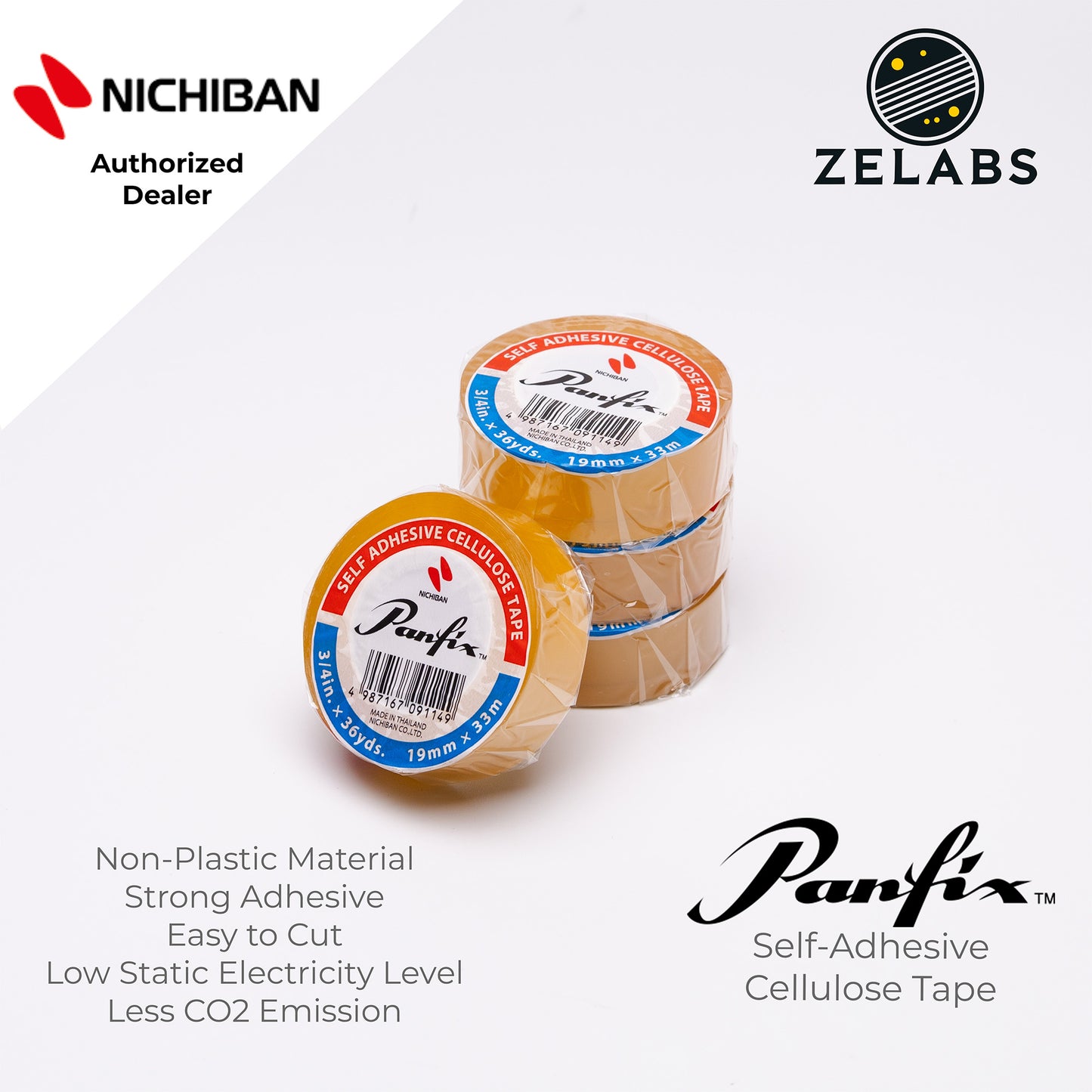 Nichiban Panfix Self-Adhesive Cellulose Tape (33 meters) - PCT