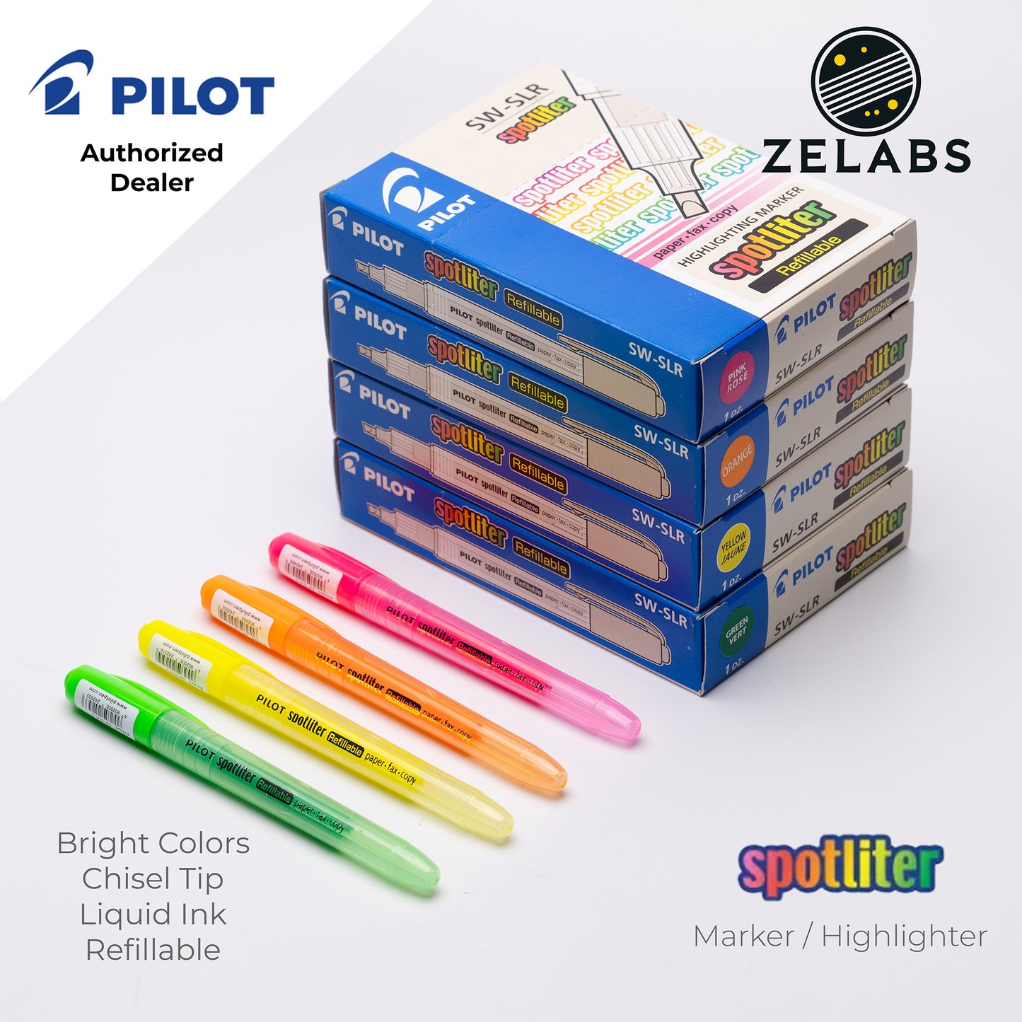 Pilot Spotliter Refillable Highlighter / Marker - SW-SLR - 4.0mm