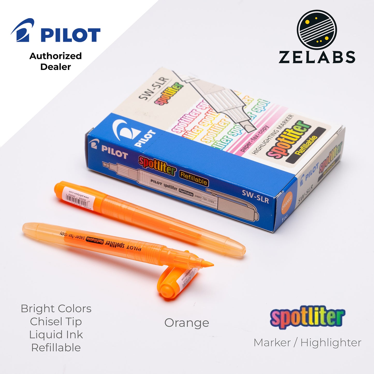 Pilot Spotliter Refillable Highlighter / Marker - SW-SLR - 4.0mm