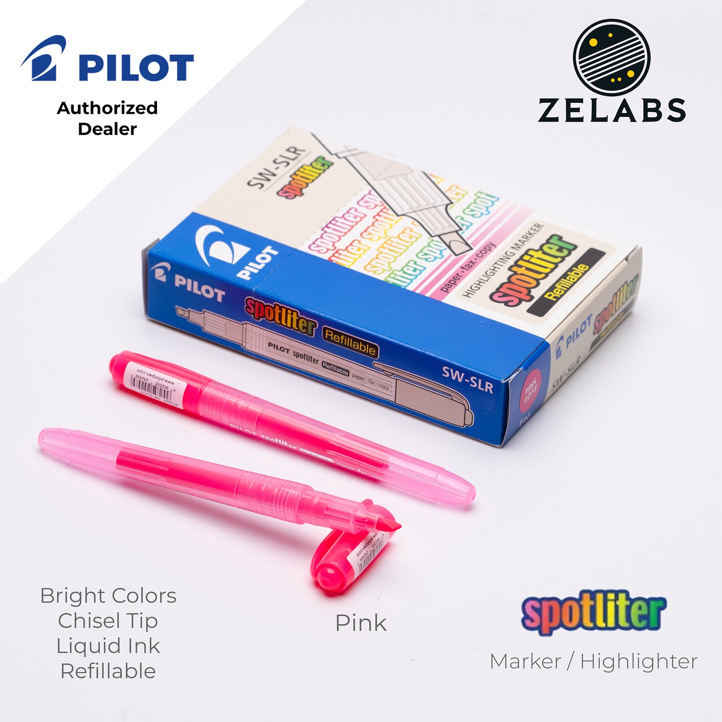 Pilot Spotliter Refillable Highlighter / Marker - SW-SLR - 4.0mm