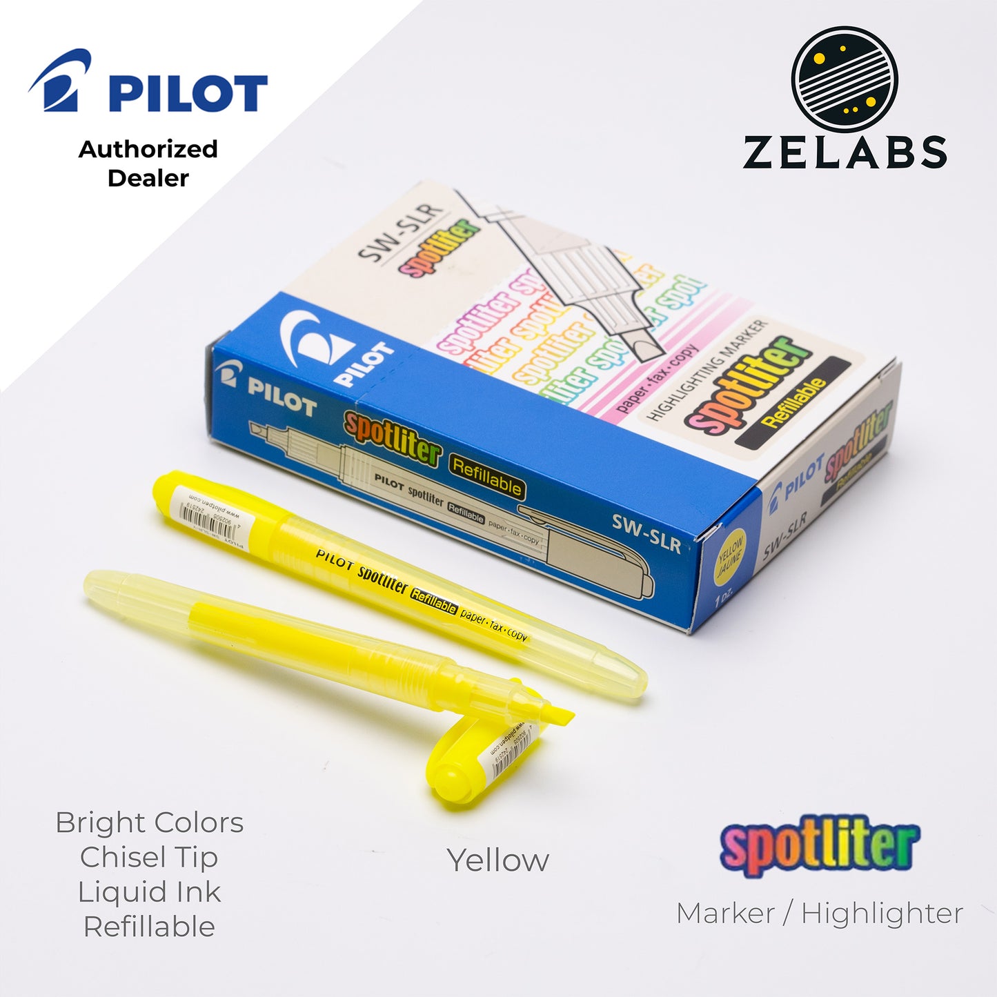 Pilot Spotliter Refillable Highlighter / Marker - SW-SLR - 4.0mm