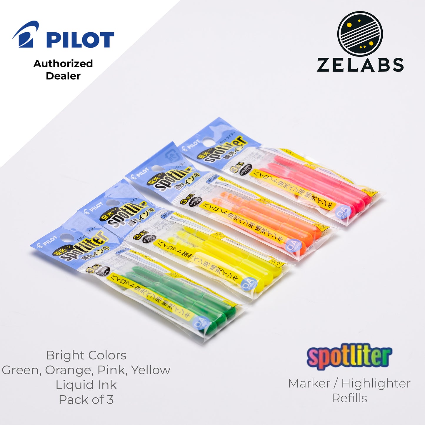 Pilot Spotliter Highlighter / Marker Refill - SGRF-12SL - Pack of 3s