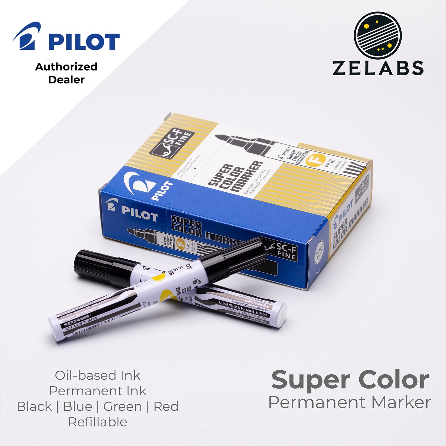 Pilot Super Color Permanent Marker - SC-F | SC-B - Fine | Broad