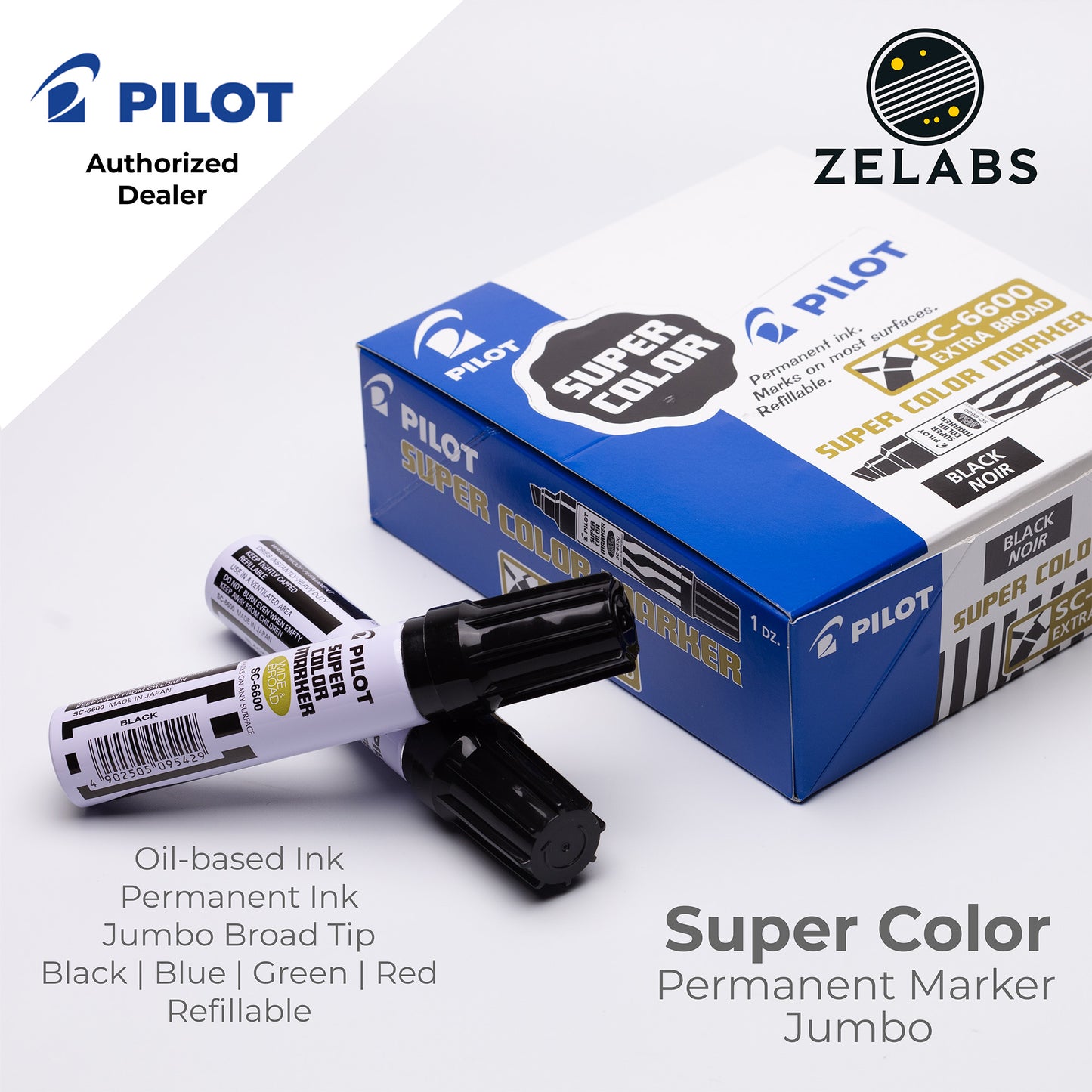 Pilot Super Color Jumbo Permanent Marker - SC-6600 - Jumbo