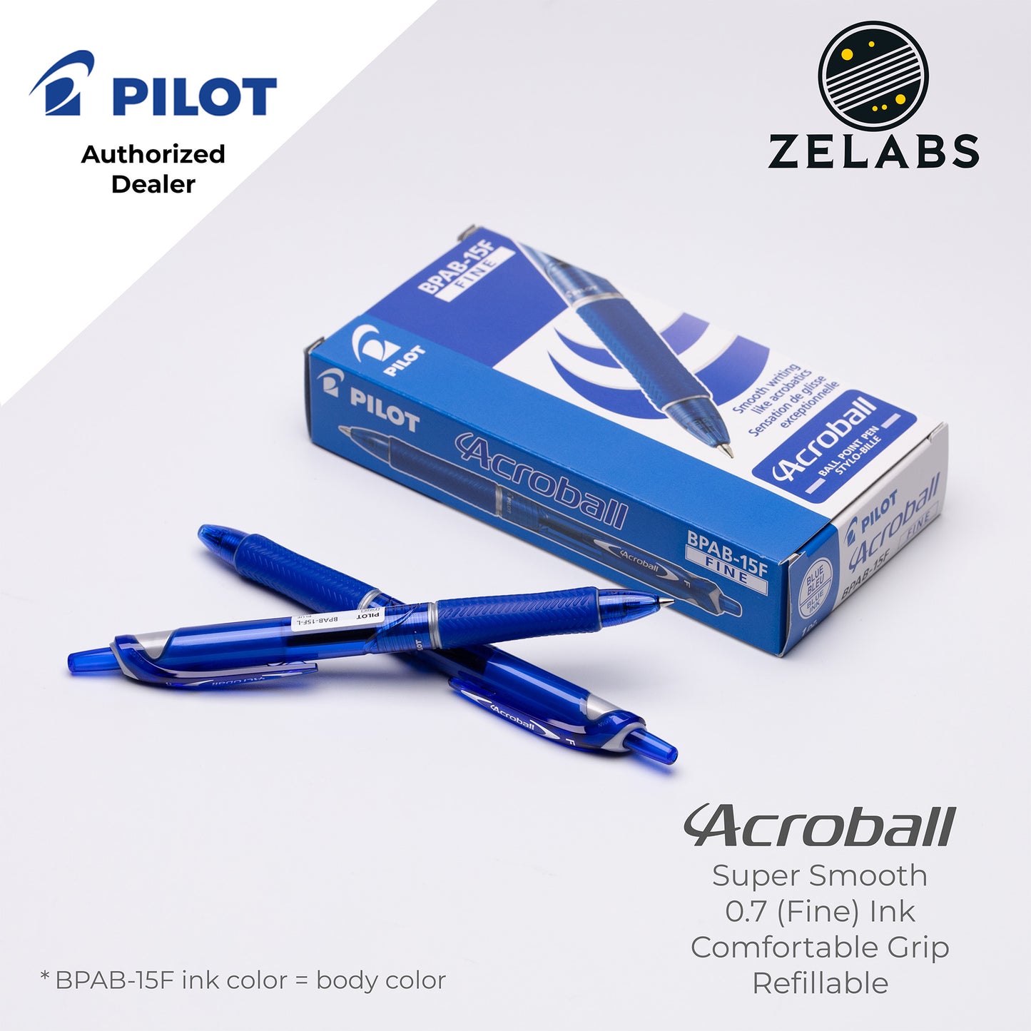 Pilot Acroball 150 Fine Ballpoint Pen - BPAB-15F - 0.7mm