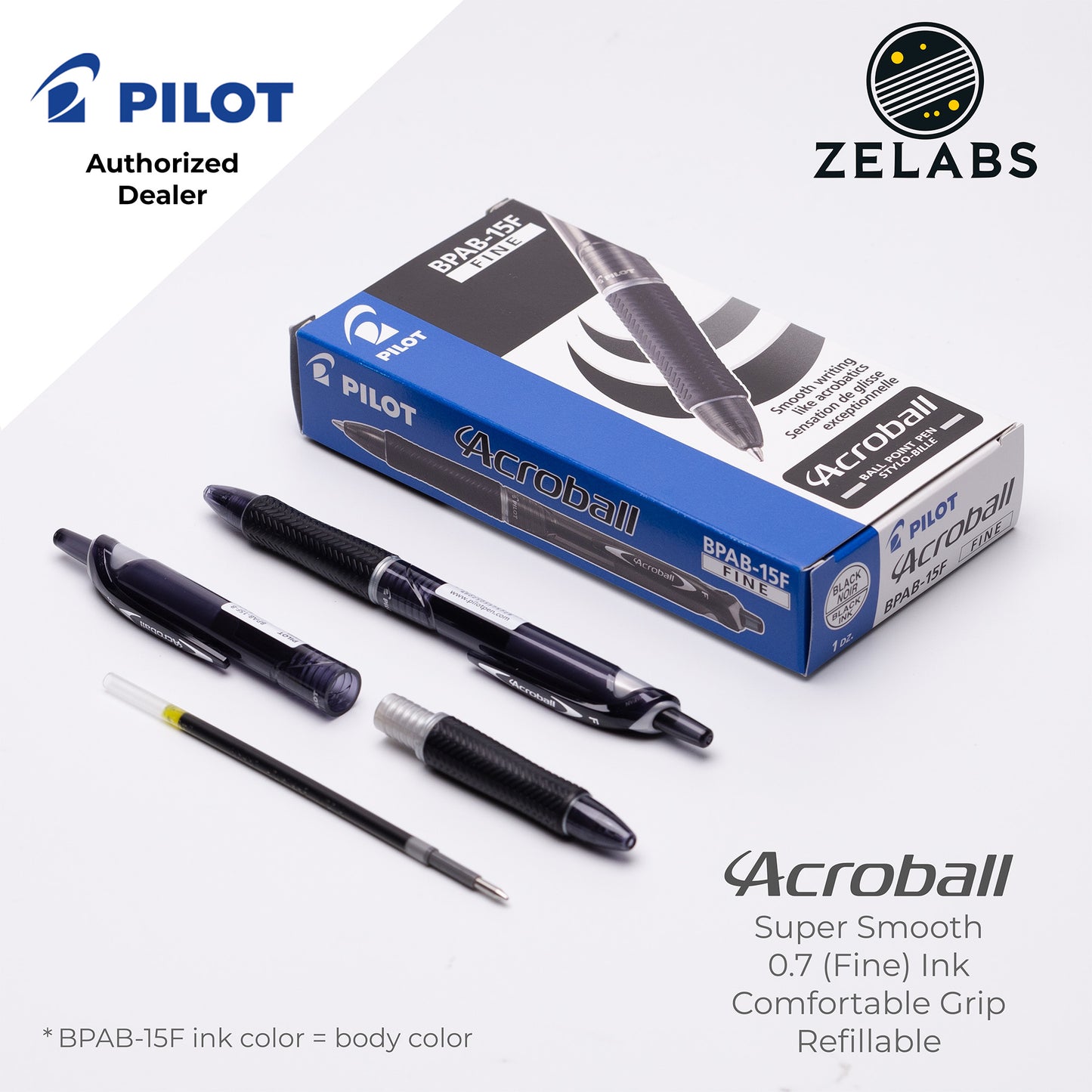 Pilot Acroball 150 Fine Ballpoint Pen - BPAB-15F - 0.7mm