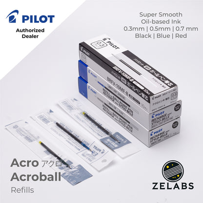 Pilot Acro Acroball Ballpoint Refill - BRFV-10 - 0.3mm | 0.5mm | 0.7mm
