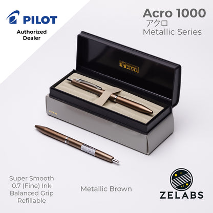 Pilot Acro 1000 Metallic Series Fine Ballpoint Pen - BAC-1SF - 0.7mm