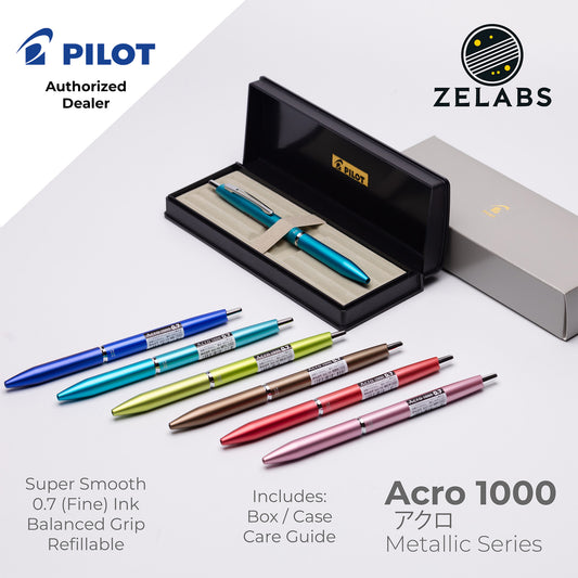 Pilot Acro 1000 Metallic Series Fine Ballpoint Pen - BAC-1SF - 0.7mm