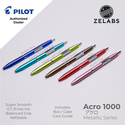 Pilot Acro 1000 Metallic Series Fine Ballpoint Pen - BAC-1SF - 0.7mm