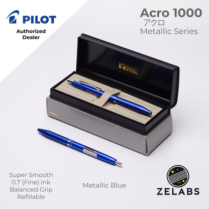 Pilot Acro 1000 Metallic Series Fine Ballpoint Pen - BAC-1SF - 0.7mm