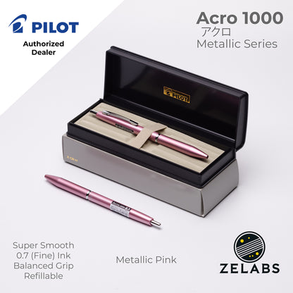 Pilot Acro 1000 Metallic Series Fine Ballpoint Pen - BAC-1SF - 0.7mm