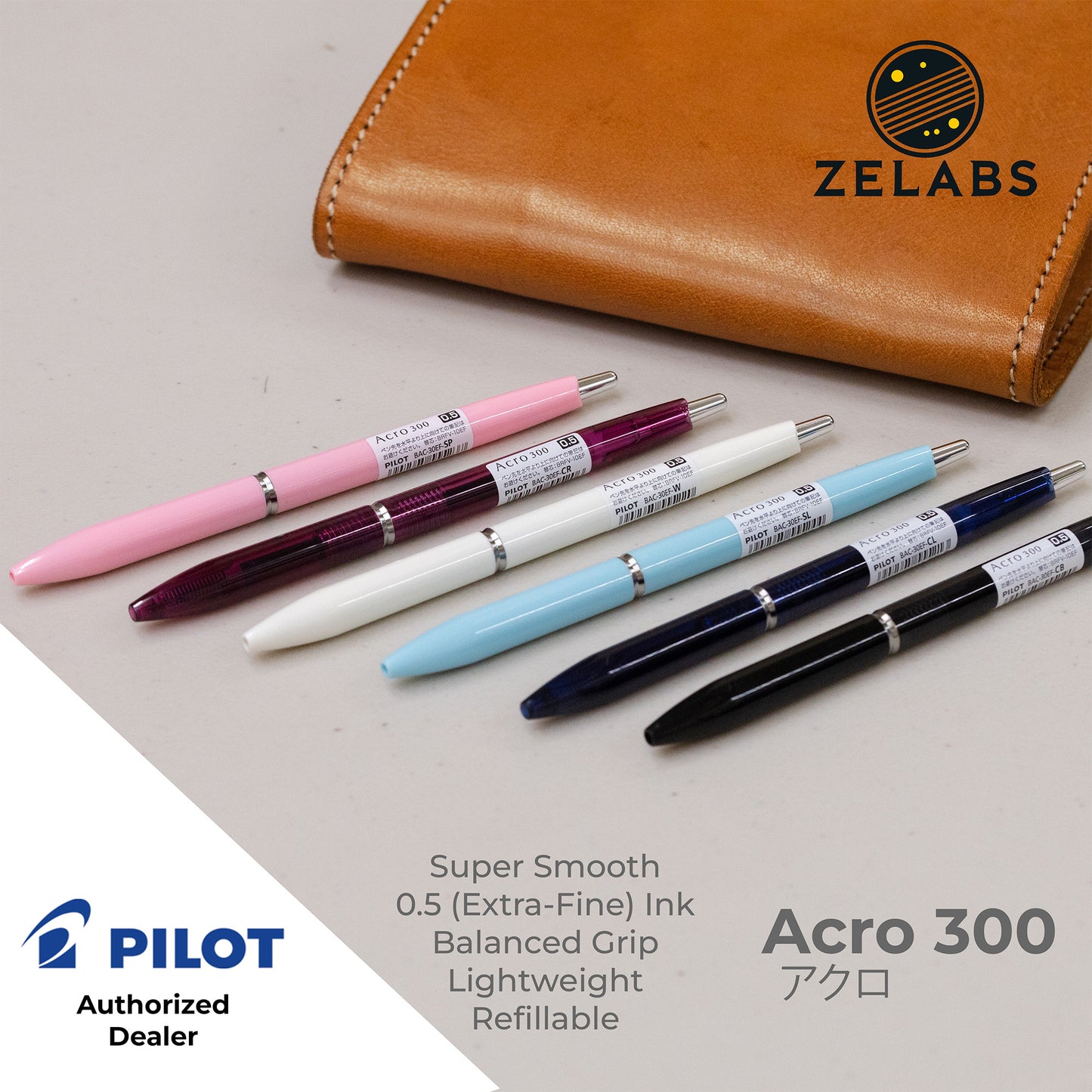 Pilot Acro 300 Extra Fine Ballpoint Pen - BAC-30EF - 0.5mm