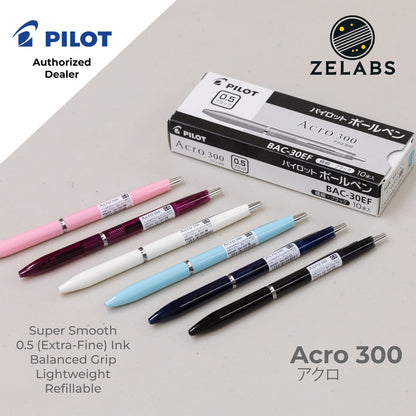 Pilot Acro 300 Extra Fine Ballpoint Pen - BAC-30EF - 0.5mm