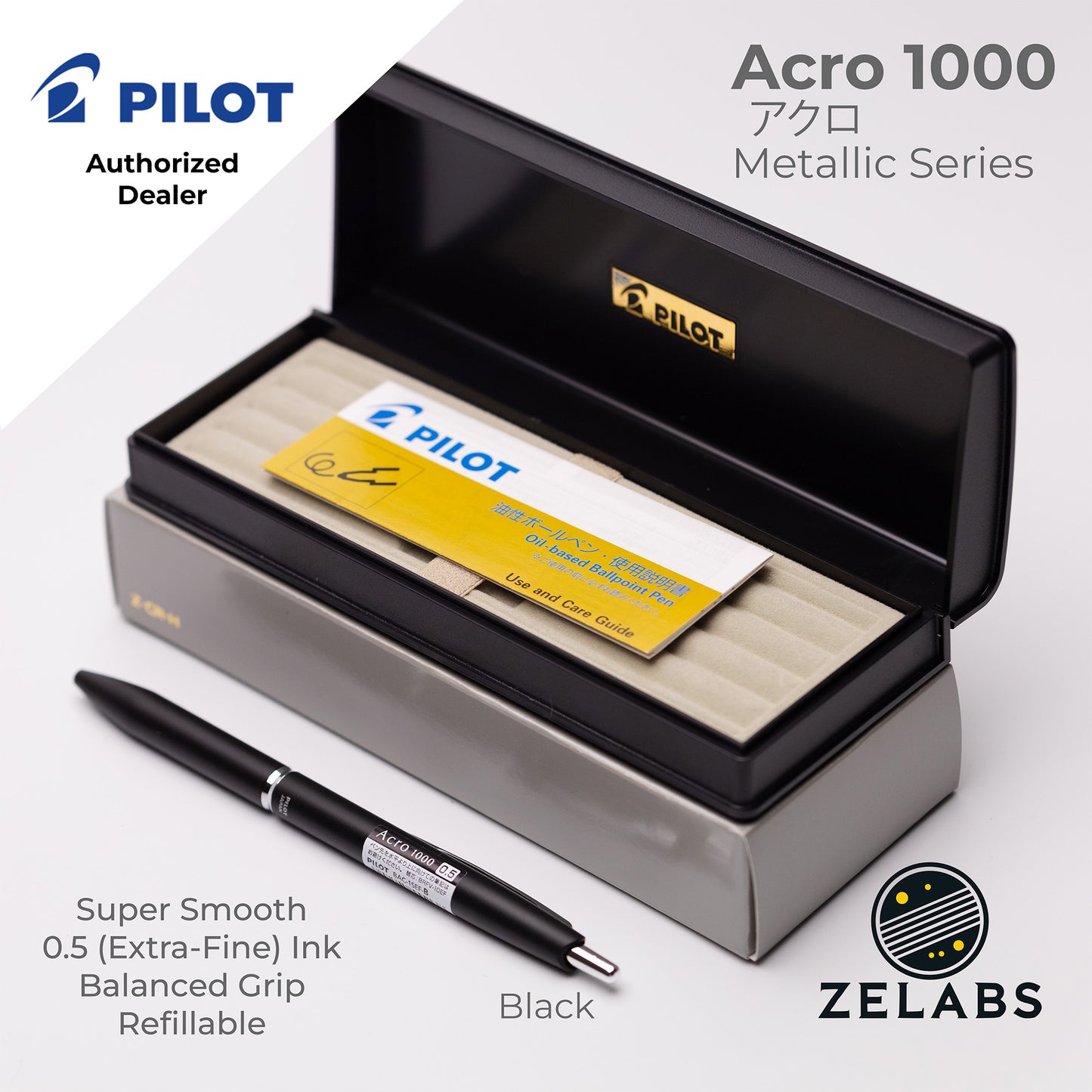 Pilot Acro 1000 Extra Fine Ballpoint Pen - BAC-1SEF - 0.5mm