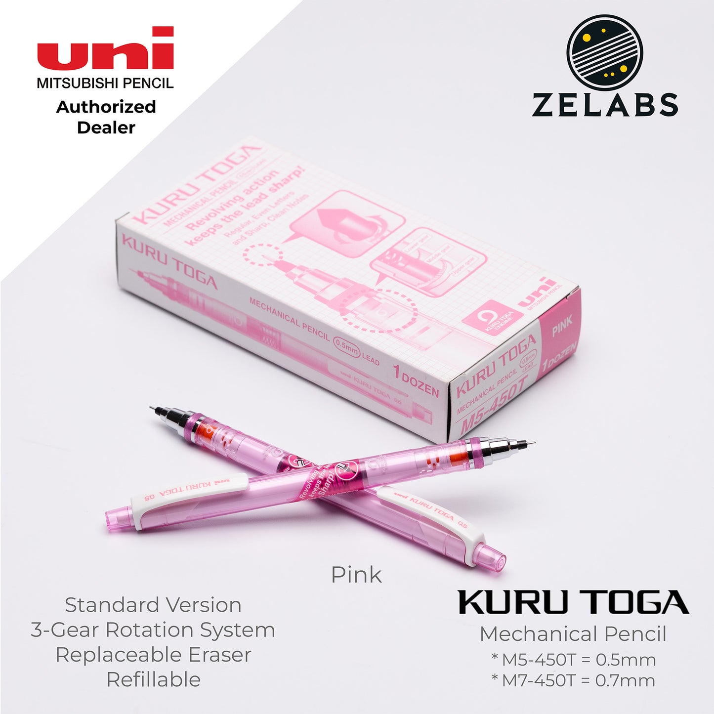 Uni Kuru Toga Standard Mechanical Pencil - M5-450T / M7-450T - 0.5mm / 0.7mm