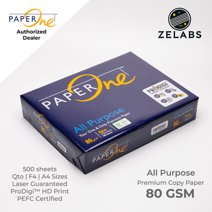 PaperOne Office Paper Copy Paper Copier / All Purpose - Short | F4 | A4 - 70 GSM | 80 GSM | 100 GSM