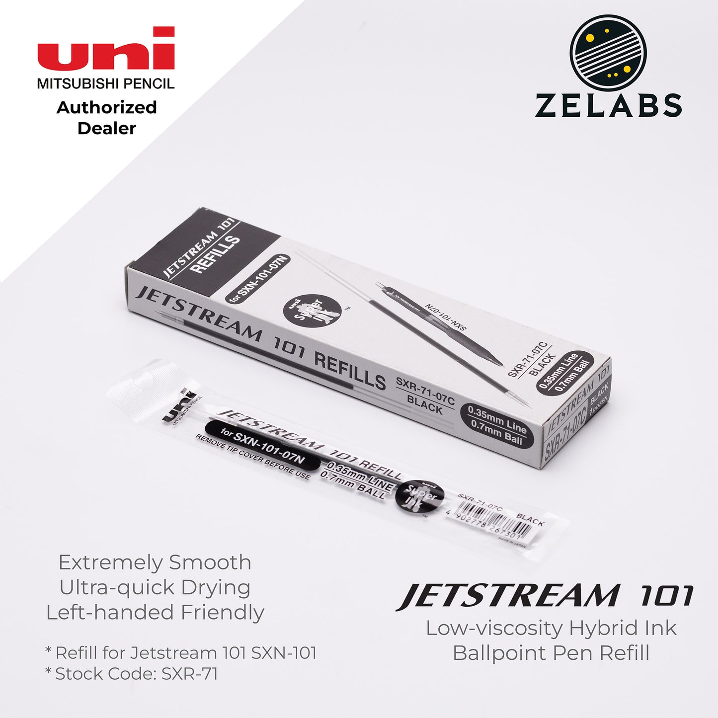 Uni Jetstream 101 Ballpoint Refill (for SXN-101) - SXR-71 - 0.5mm | 0.7mm