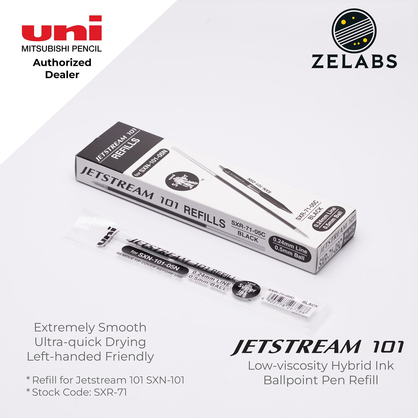 Uni Jetstream 101 Ballpoint Refill (for SXN-101) - SXR-71 - 0.5mm | 0.7mm