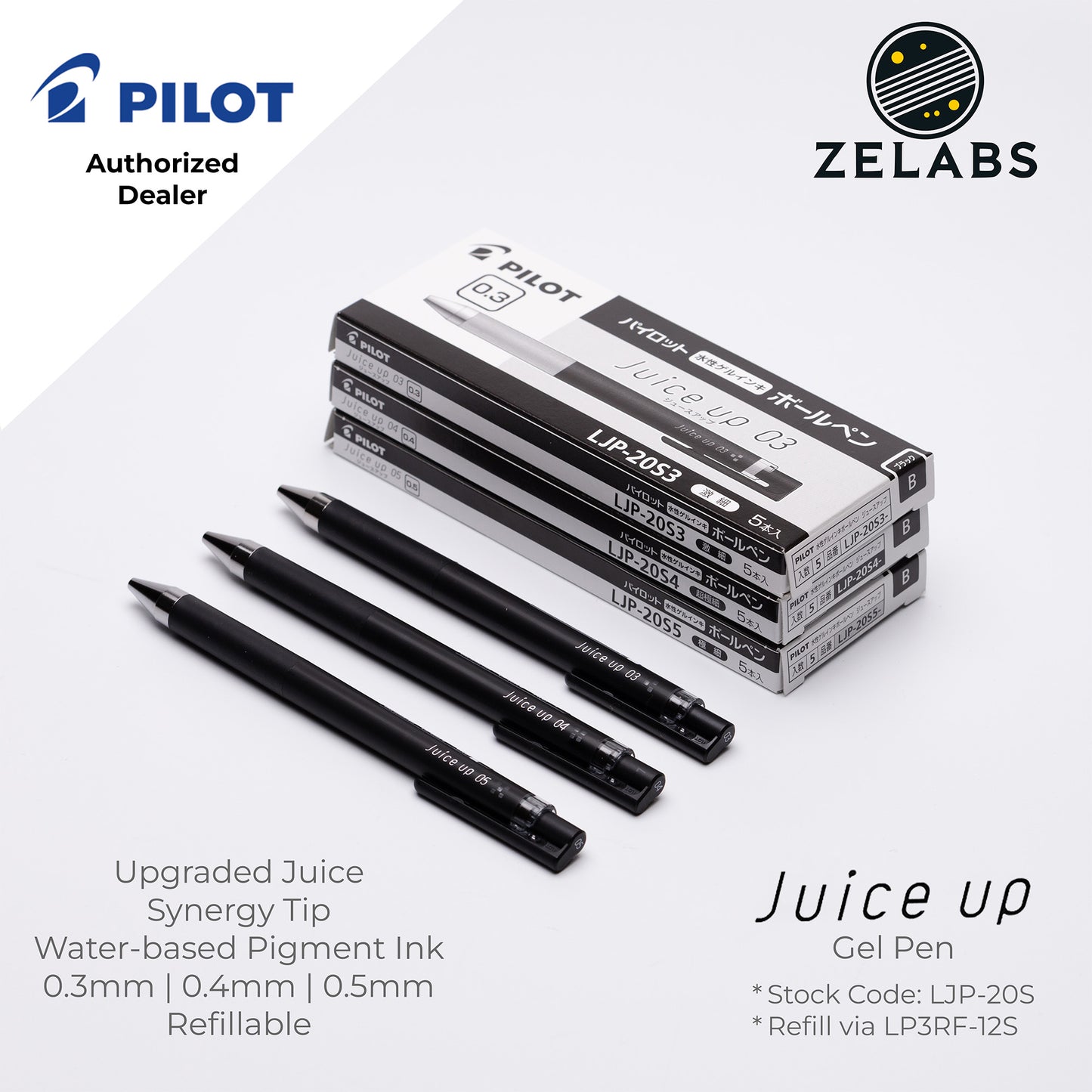 Pilot Juice Up Retractable Gel Pen - LJP-20S - 0.3mm | 0.4mm | 0.5mm