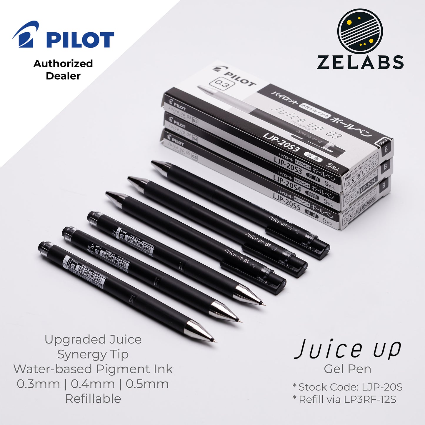 Pilot Juice Up Retractable Gel Pen - LJP-20S - 0.3mm | 0.4mm | 0.5mm