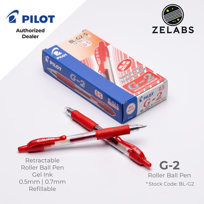 Pilot G-2 Retractable Roller Ball Pen (Gel Ink) - BL-G2 - 0.5mm | 0.7mm