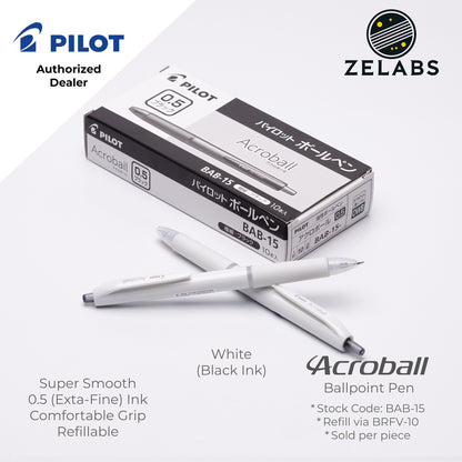 Pilot Acroball Extra Fine Ballpoint Pen - BAB-15 - 0.5mm