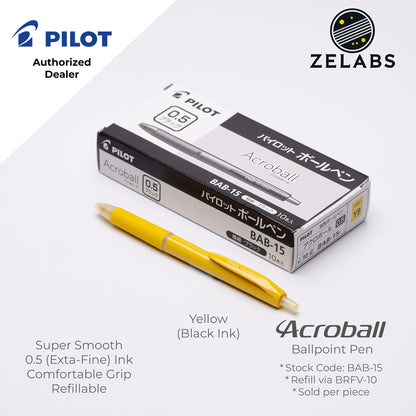 Pilot Acroball Extra Fine Ballpoint Pen - BAB-15 - 0.5mm