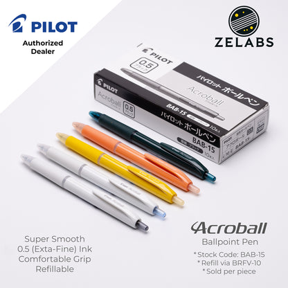 Pilot Acroball Extra Fine Ballpoint Pen - BAB-15 - 0.5mm