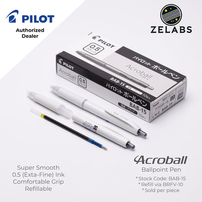 Pilot Acroball Extra Fine Ballpoint Pen - BAB-15 - 0.5mm