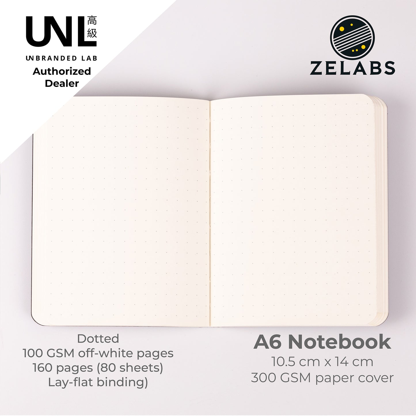 Unbranded Lab Minimalist A6 Notebook / Planner / Bullet Journal - Dotted / Ruled