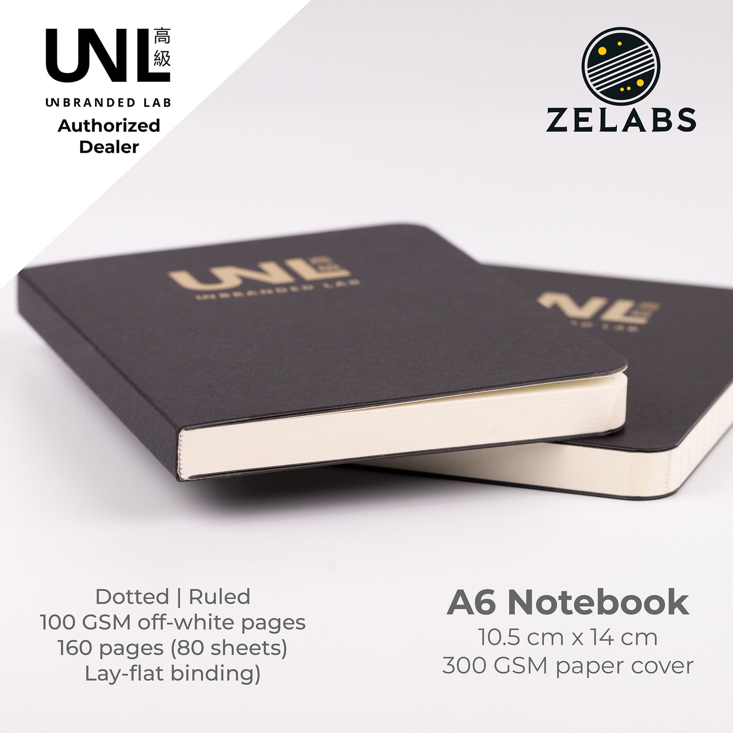 Unbranded Lab Minimalist A6 Notebook / Planner / Bullet Journal - Dotted / Ruled
