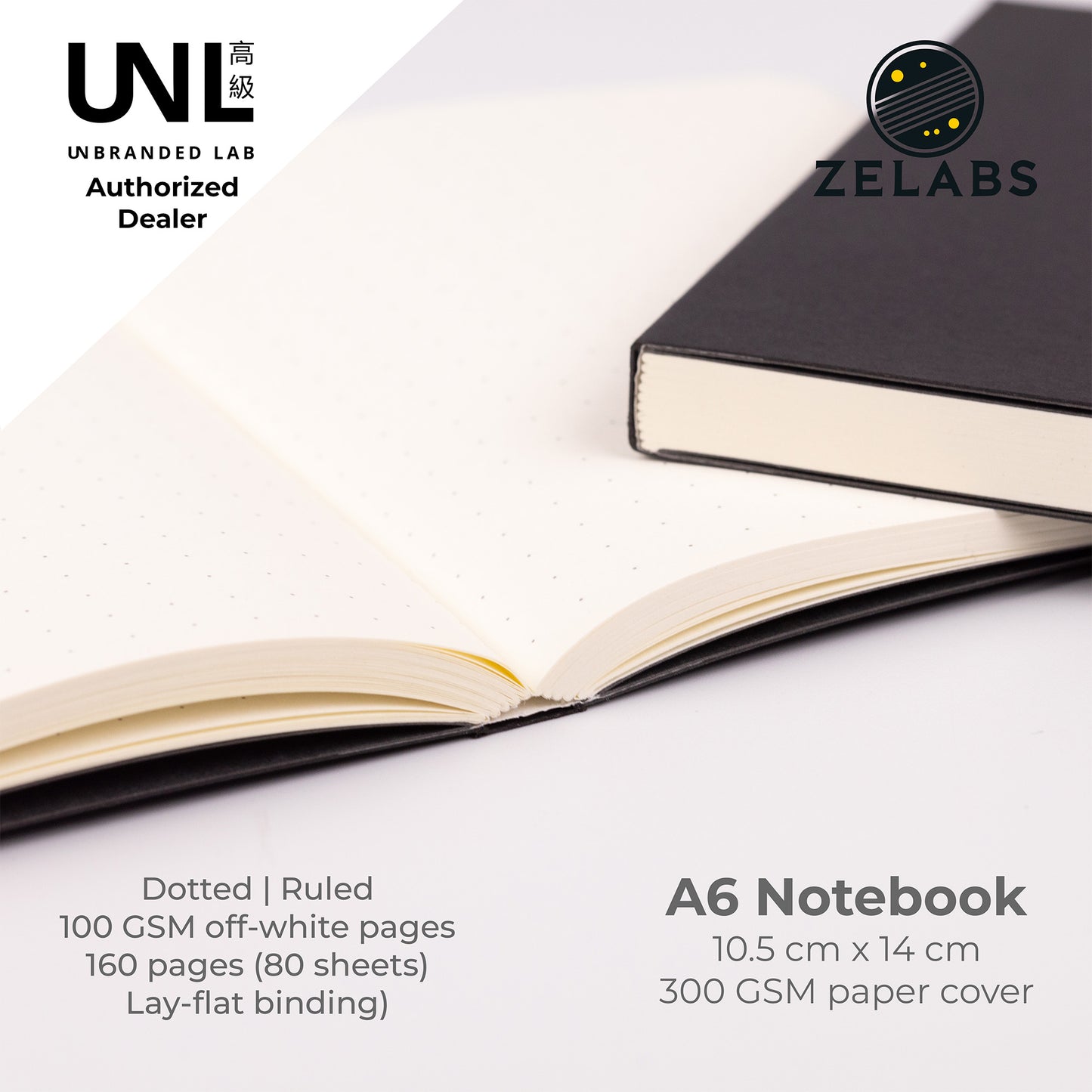 Unbranded Lab Minimalist A6 Notebook / Planner / Bullet Journal - Dotted / Ruled