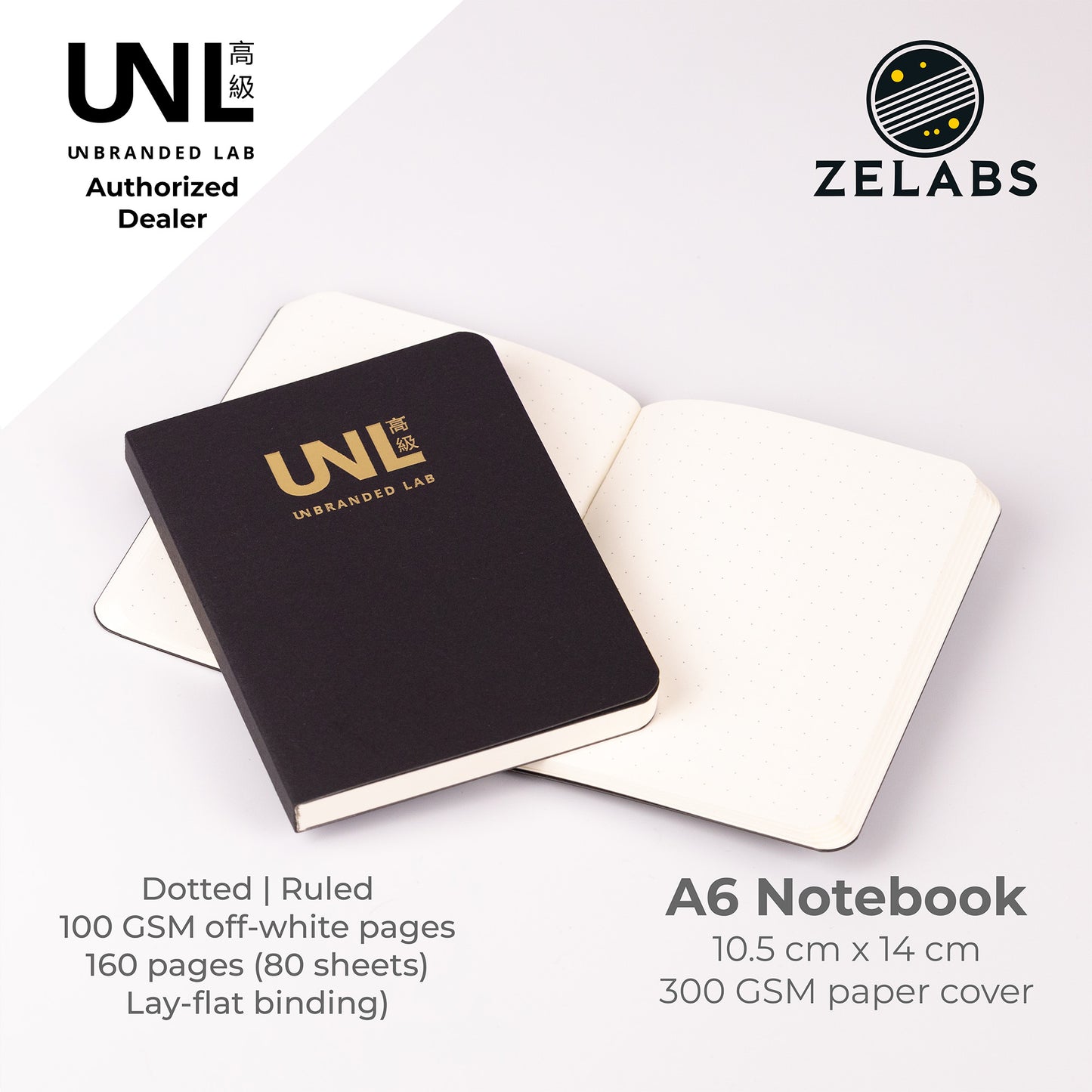 Unbranded Lab Minimalist A6 Notebook / Planner / Bullet Journal - Dotted / Ruled