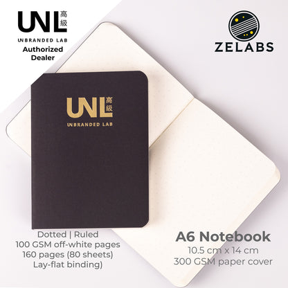 Unbranded Lab Minimalist A6 Notebook / Planner / Bullet Journal - Dotted / Ruled