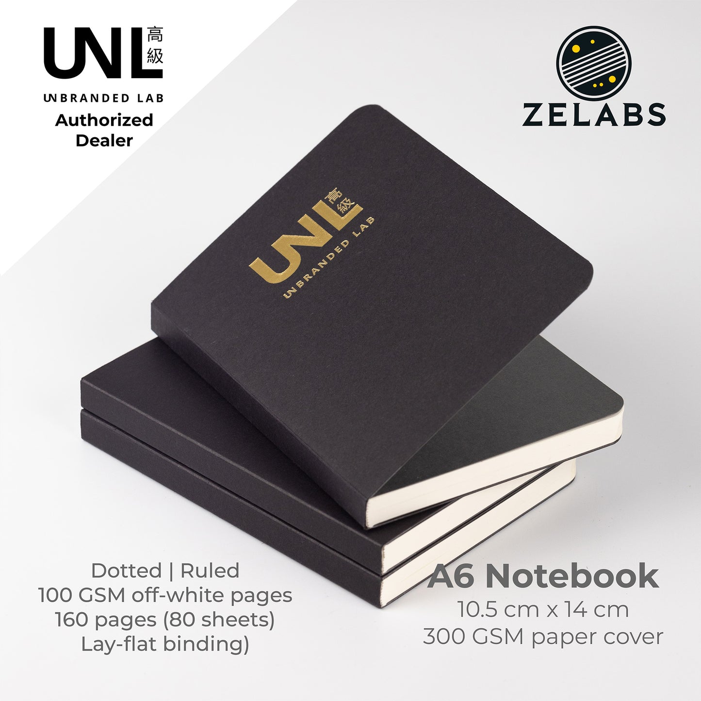 Unbranded Lab Minimalist A6 Notebook / Planner / Bullet Journal - Dotted / Ruled