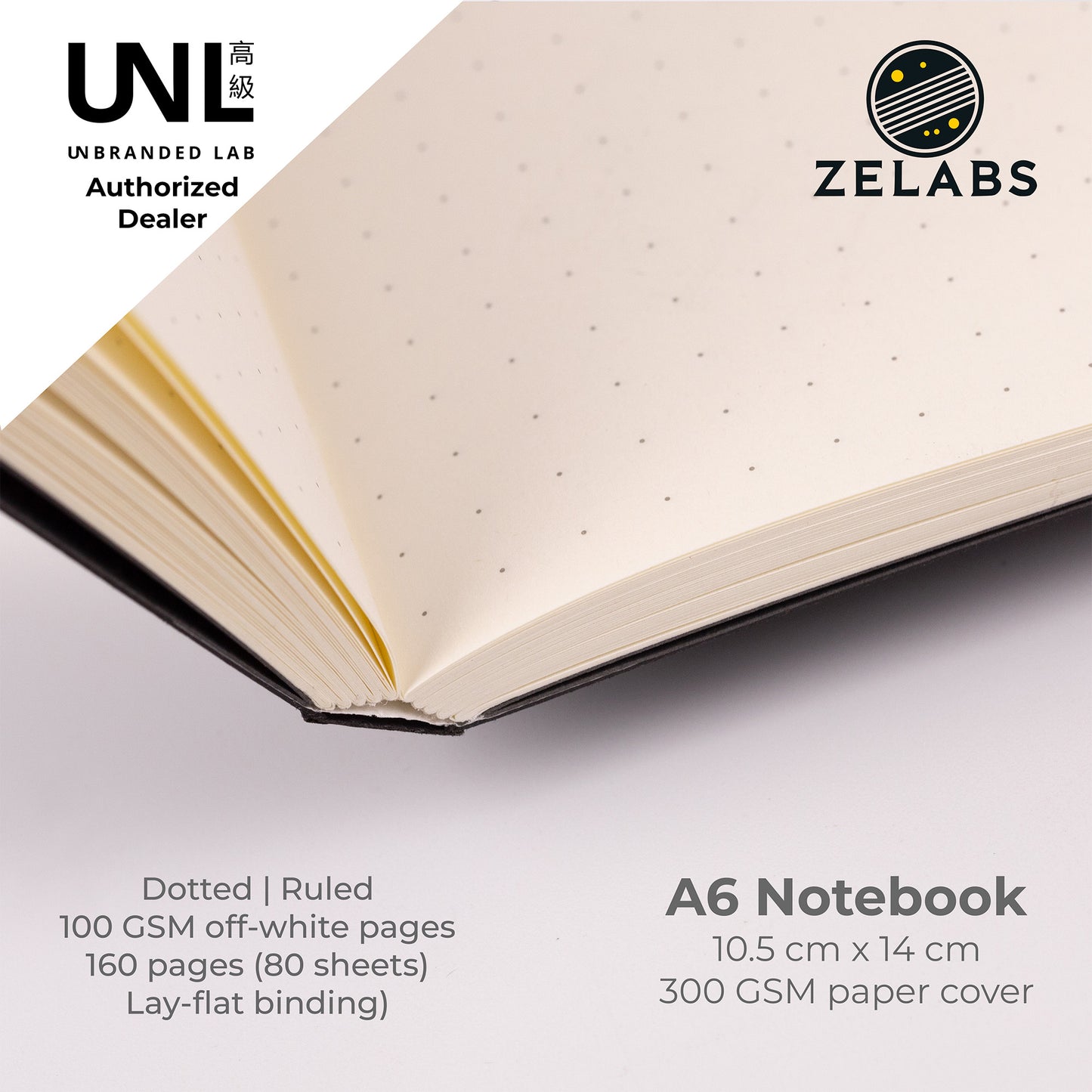 Unbranded Lab Minimalist A6 Notebook / Planner / Bullet Journal - Dotted / Ruled