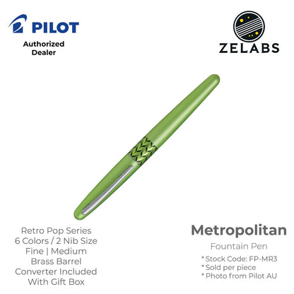 Pilot Metropolitan Fountain Pen - Retro Pop Series - FP-MR3 - Fine | Medium
