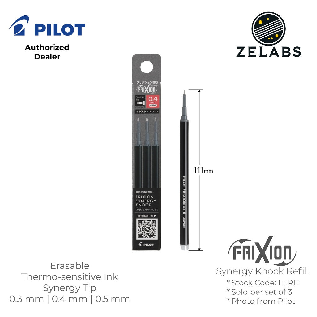 Pilot Frixion Synergy Knock Refill (Set of 3) - LFRF-133 | LFRF-143 | LFRF-153