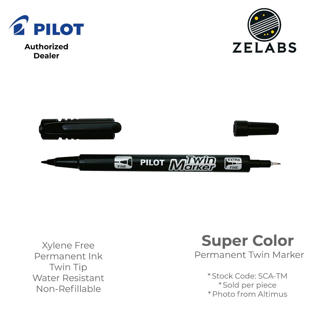 Pilot Super Color Permanent Twin Marker (Dual Tip) - SCA-TM - Fine / Extra Fine