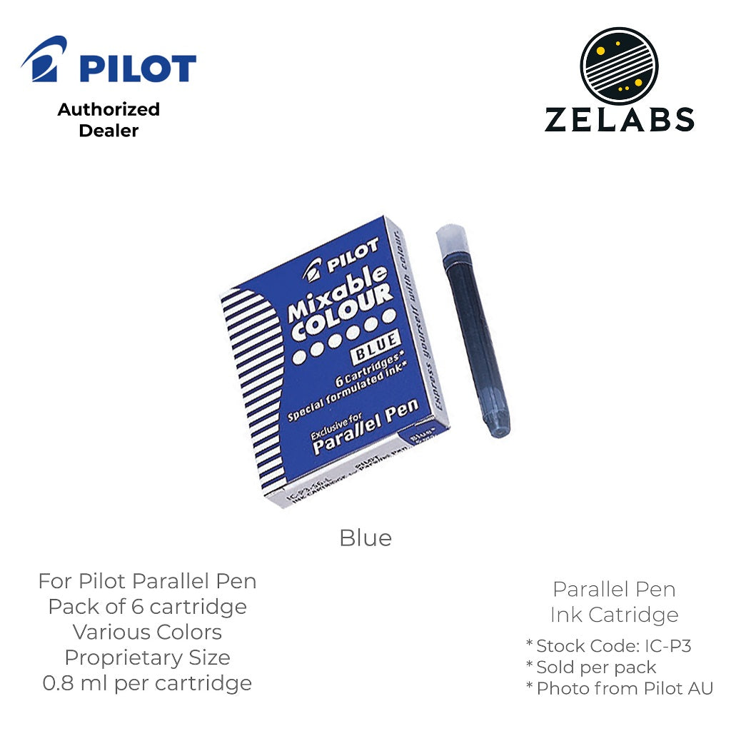 Pilot Parallel Pen Mixable Colour Refill / Ink Cartridges - IC-P3