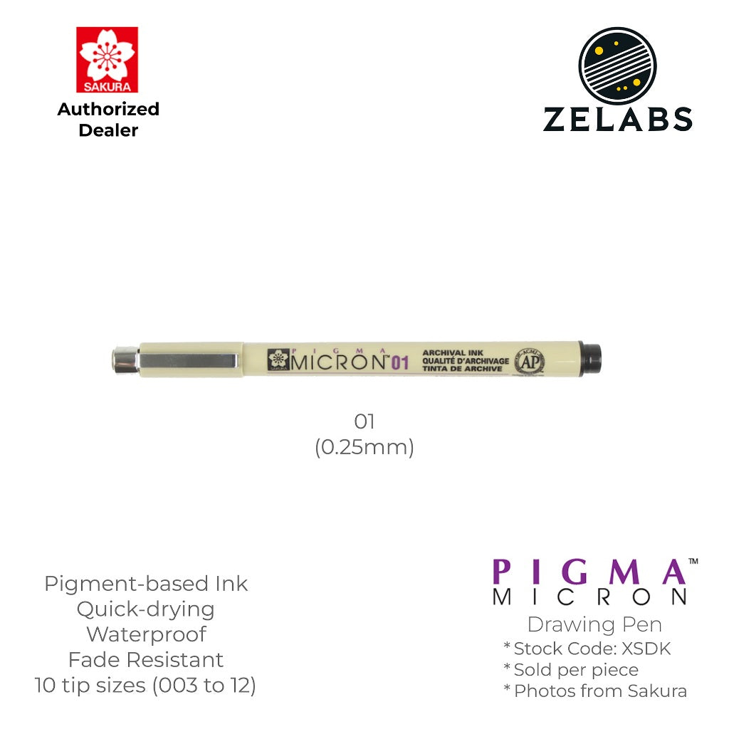 Sakura Pigma Micron Pen / Drawing Pen / Technical Pen - Authentic - XSDK - 003 to 12