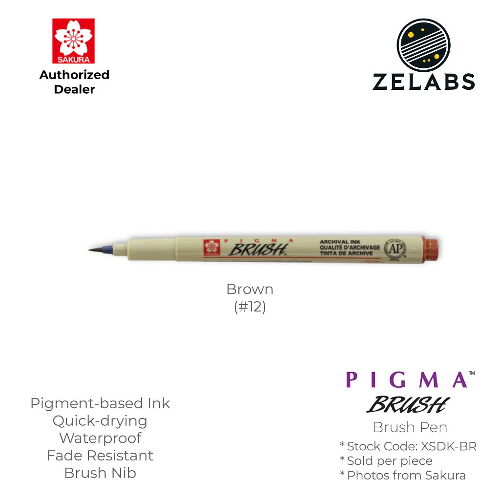 Sakura Pigma Brush Pen - Authentic - XSDK-BR