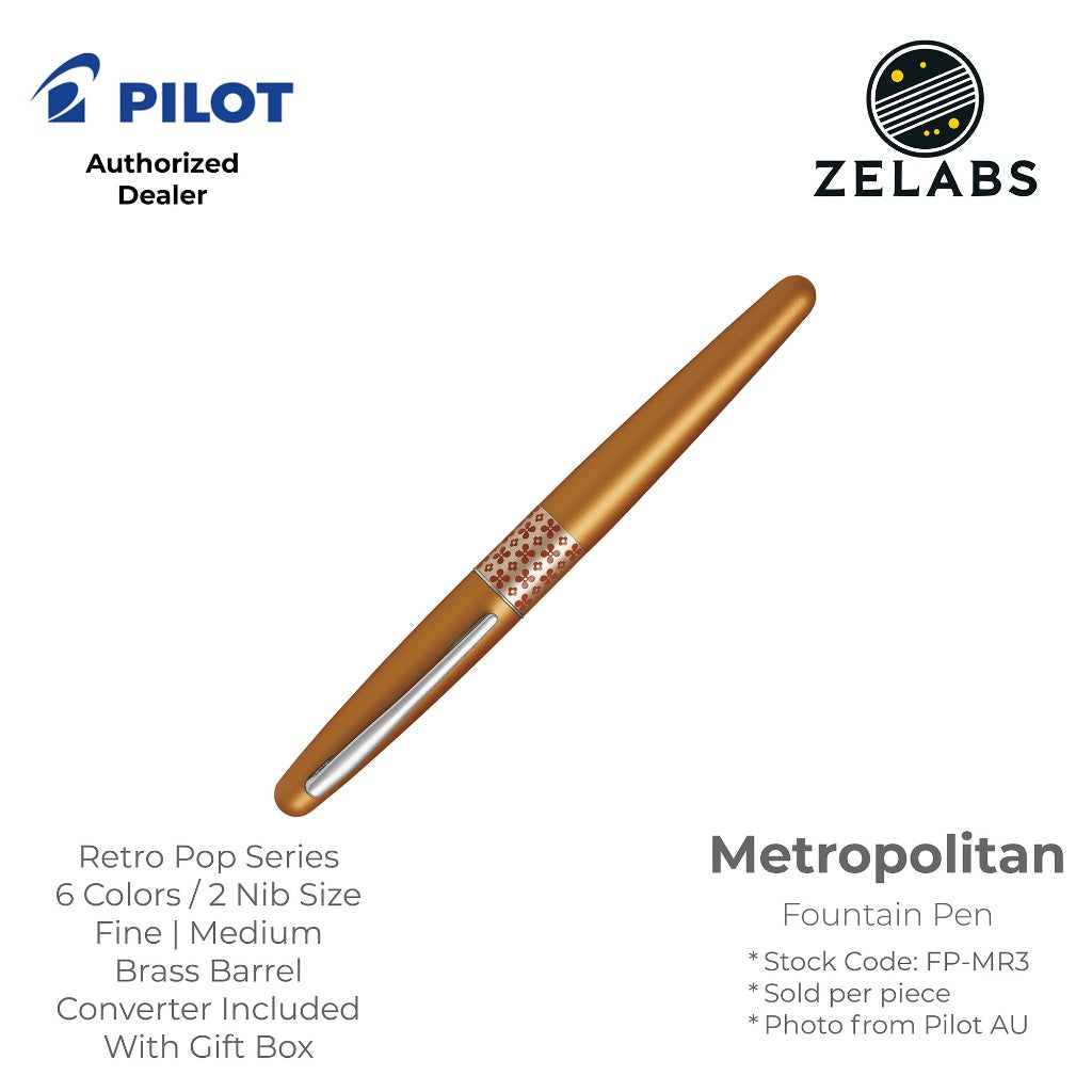Pilot Metropolitan Fountain Pen - Retro Pop Series - FP-MR3 - Fine | Medium