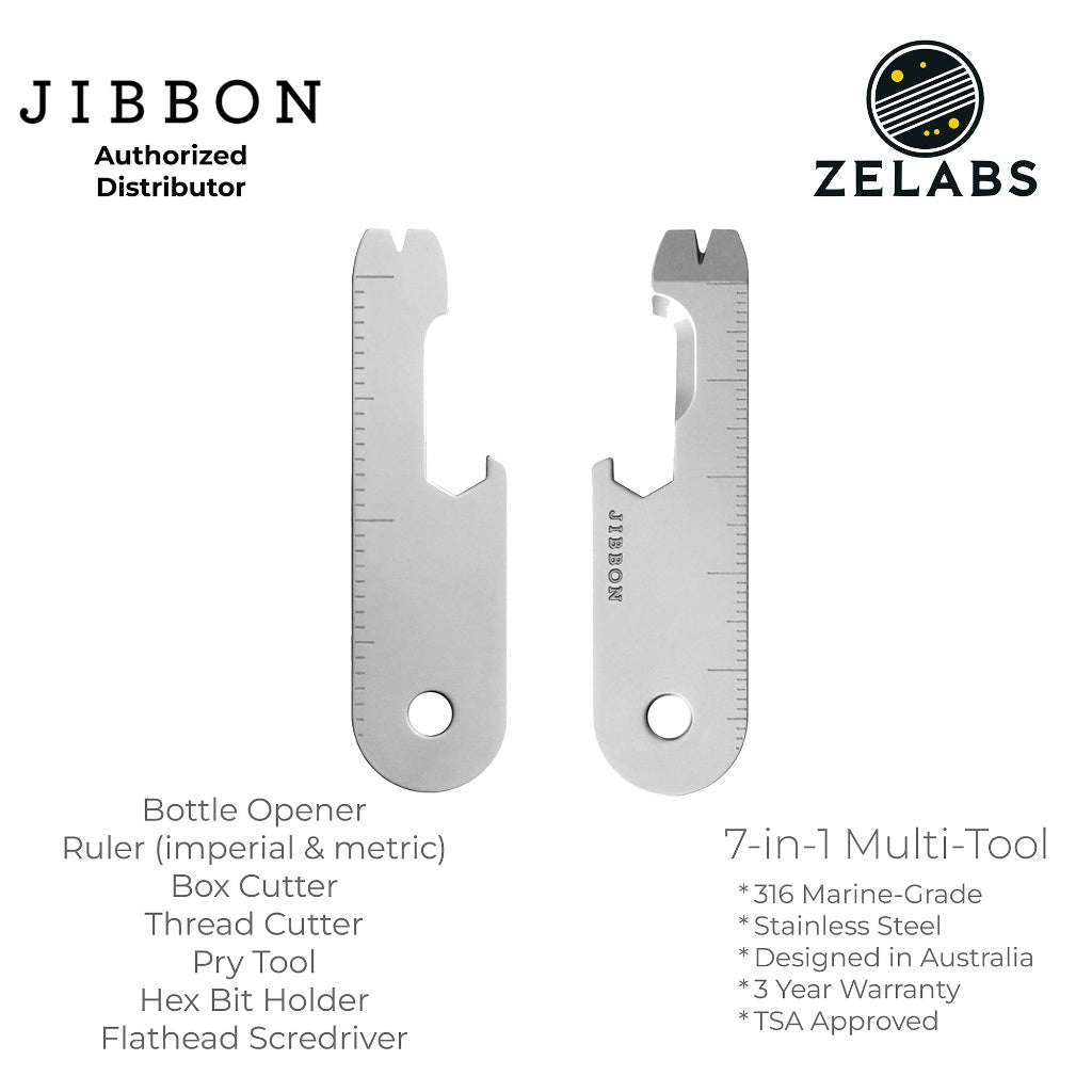 Jibbon Multifunctional EDC Keychain Multitool Ultra - 7-in-1 Key Organizer Tool