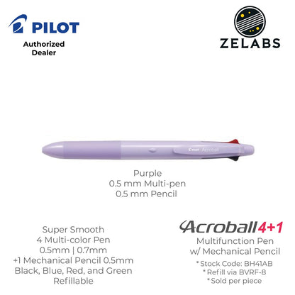 Pilot Acroball 4+1 Multifunction Ballpoint Pen with Mechanical Pencil - BH41AB - 0.5mm | 0.7mm