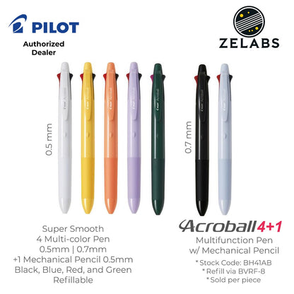 Pilot Acroball 4+1 Multifunction Ballpoint Pen with Mechanical Pencil - BH41AB - 0.5mm | 0.7mm