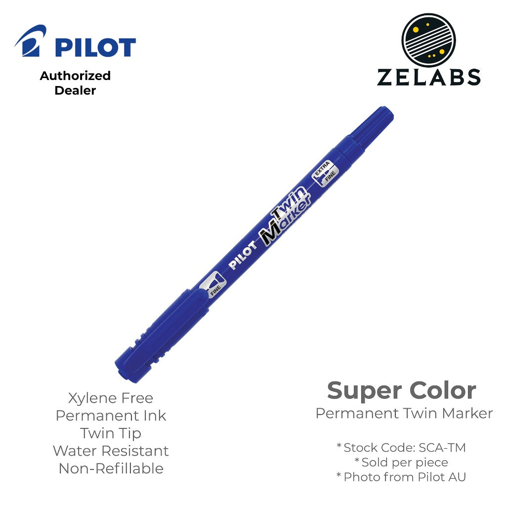 Pilot Super Color Permanent Twin Marker (Dual Tip) - SCA-TM - Fine / Extra Fine