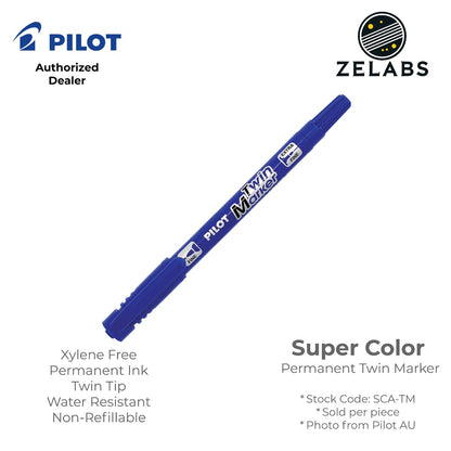 Pilot Super Color Permanent Twin Marker (Dual Tip) - SCA-TM - Fine / Extra Fine